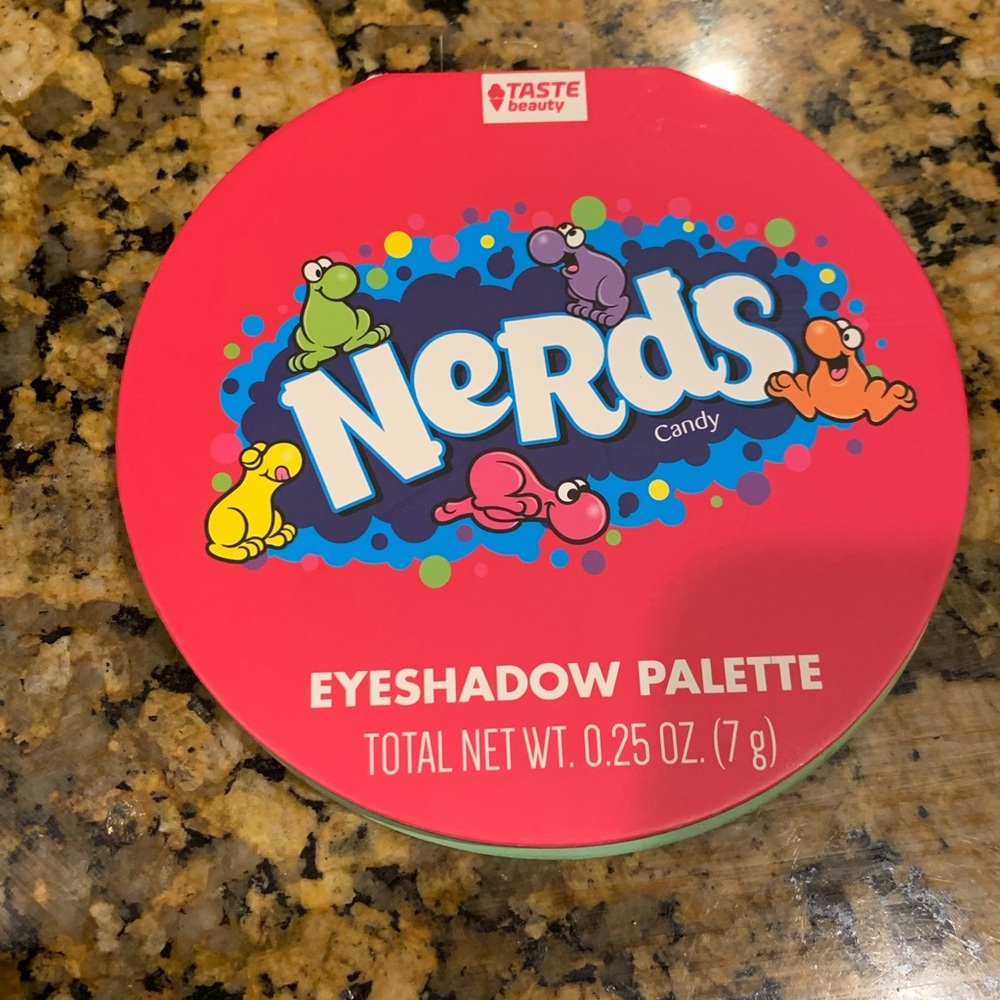 Nerds eyeshadow palette. 9 different shades. Built in mirror. New!
